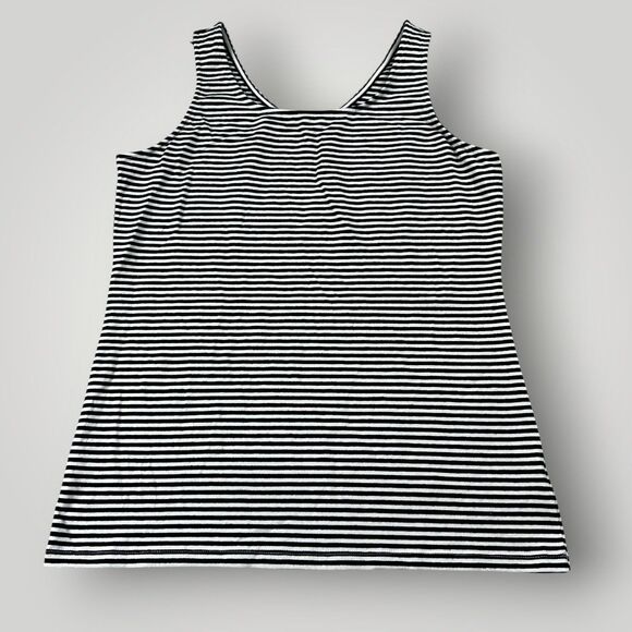 Talbots NWT Two-Way Tank Belleville Stripe Women’s S Reversible Scoop/V-Neck Top - Picture 6 of 10